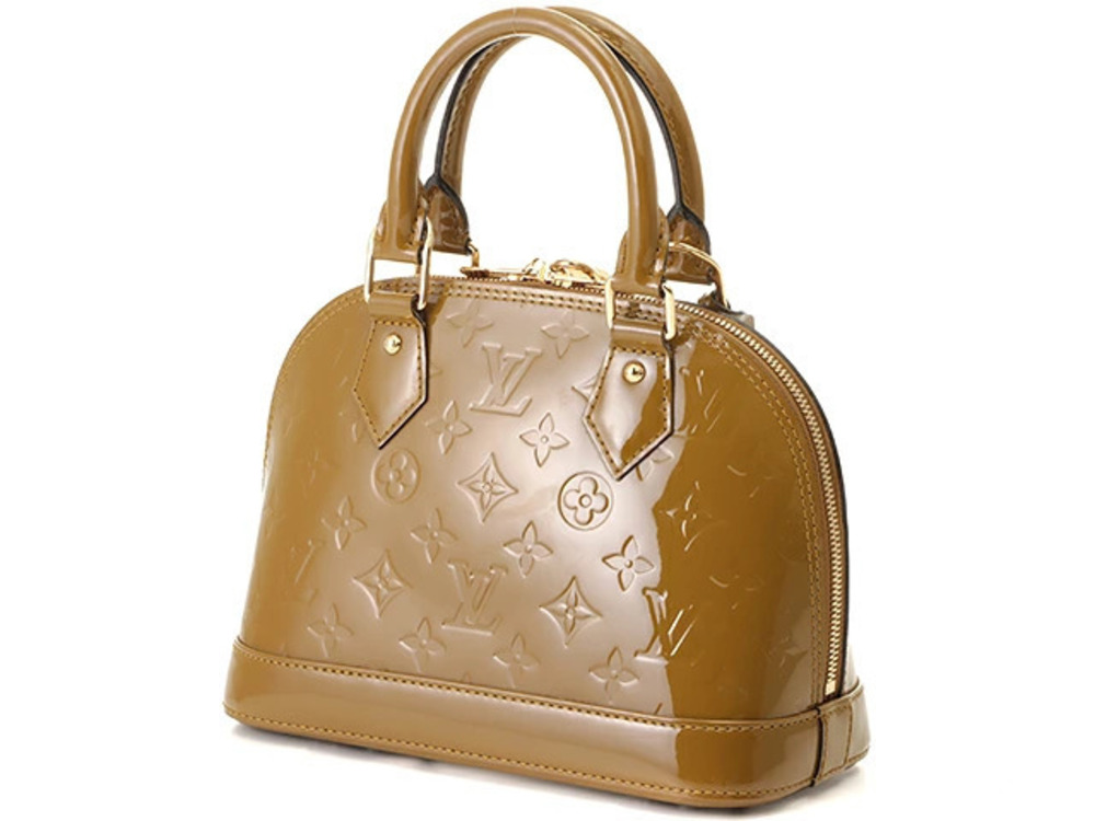 Louis Vuitton Olive Alma handbag Vernis Black